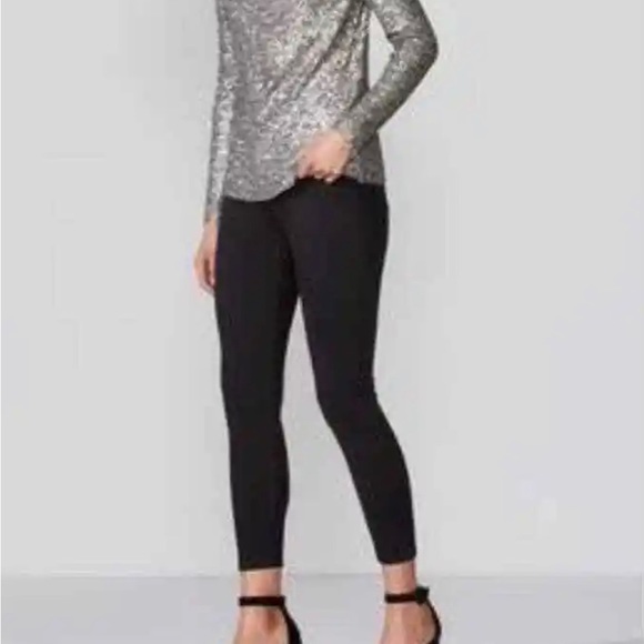 BAILEY 44 OFF THE SHOULDER SEQUIN TOP SMALL TAUPE ANTIQUE GOLD SILVER - Picture 4 of 8